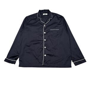 Tekla Sateen Pajama Top Organic Cotton Sleep Shirt Unisex XL Quiet Luxury